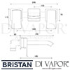 Bristan Descent Wall Mounted Bath Filler Tap Dimensions